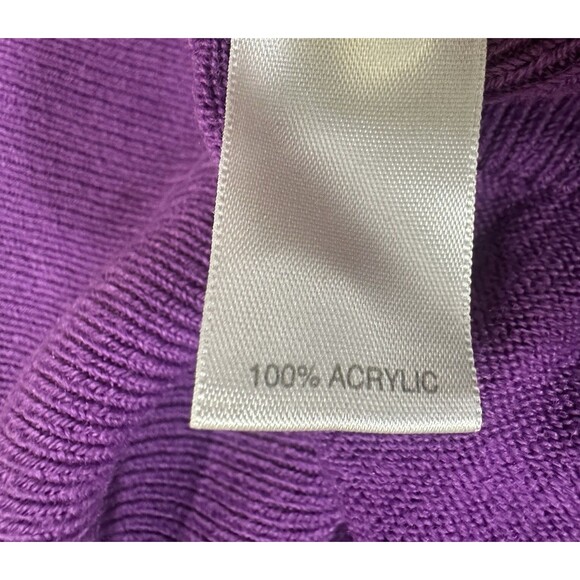 Avenue Women's Plus Purple Cowl Neck Acrylic Loose Half Sleeve Sweater 22-24 - Picture 5 of 5